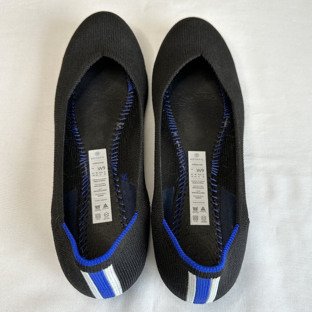 Rothy's Rounded Toe Classic Flat in Black, Size 9 - Picture 11 of 13